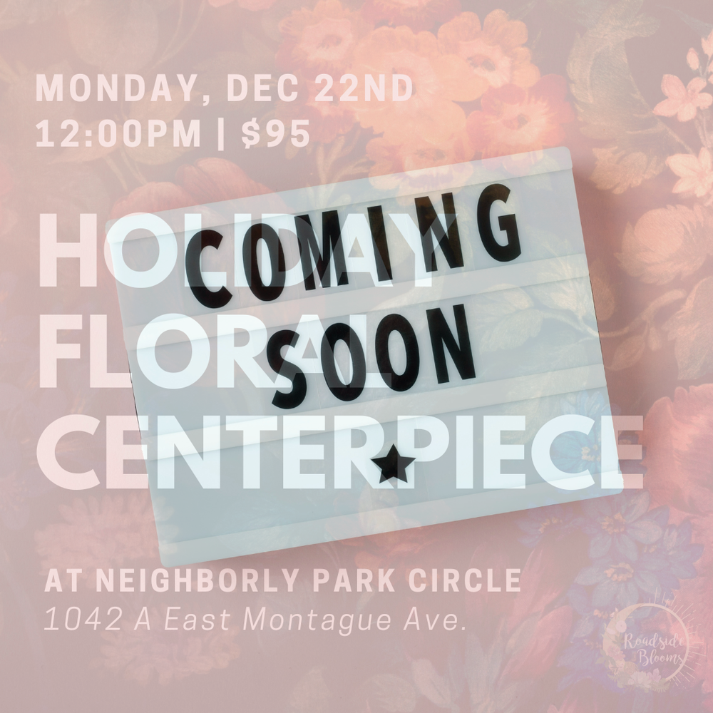 COMING SOON: Monday, Dec 22nd | Holiday Floral Centerpiece X Neighborly Park Circle