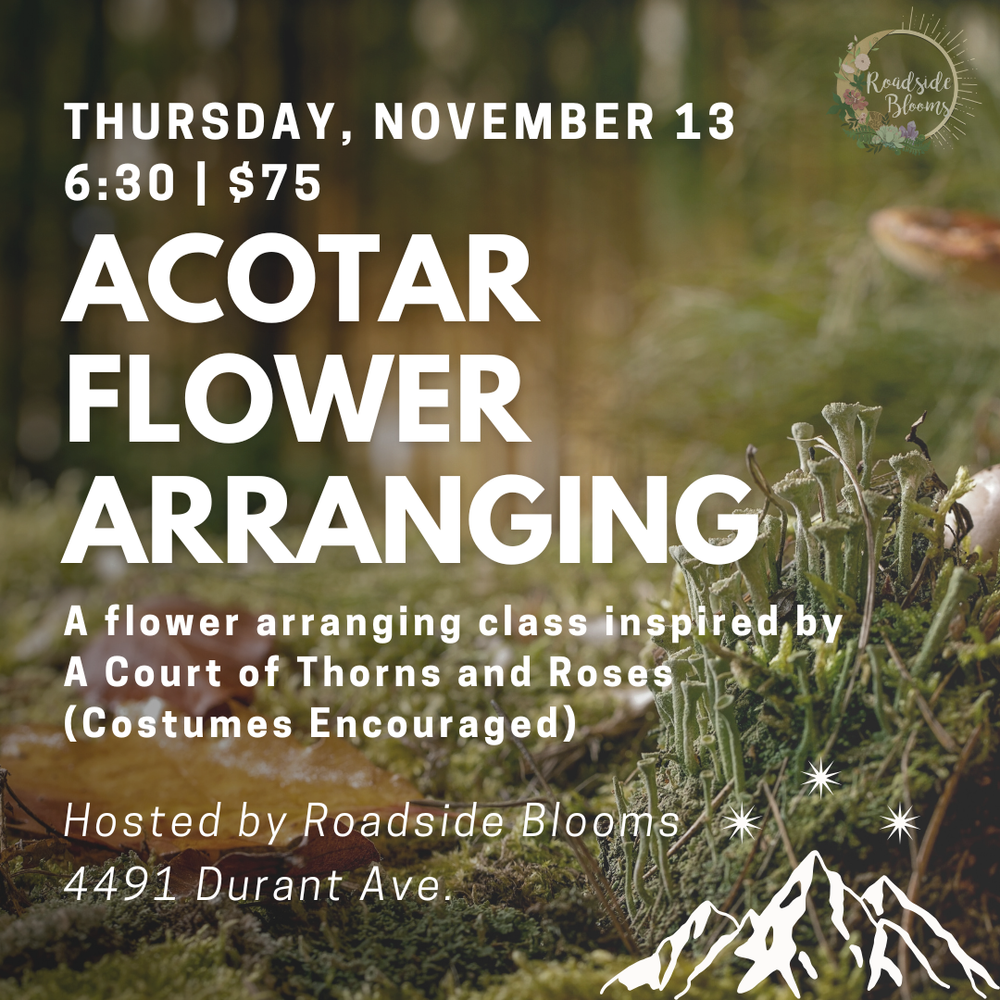 Thurs, Nov 13th | ACOTAR Flower Arranging