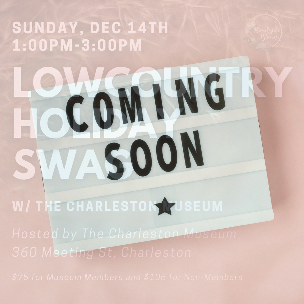 COMING SOON Sunday, Dec 14th | Holiday Swag Charleston Museum